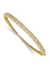 yellow gold nice swirl design infant bangles
